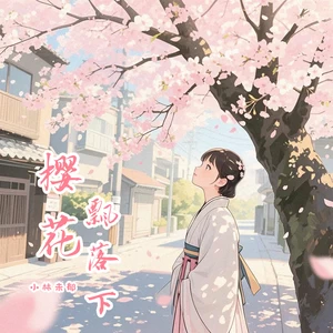 樱花飘落下